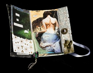 age 2/3 of my mini collage book for Gillian Jansen, 3.5 x 5 inches (approx.), Collage/Mixed Media, January 2011