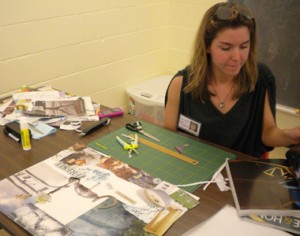 Sarah Bentley working on her Vision Board, April 2011