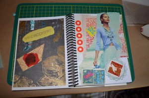 Brenda's finished journal pages.