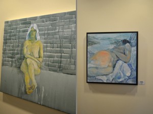 David Kearn, (Left) “Disquiet”, Acrylic on Canvas; “In a Landscape”, Oil on Canvas