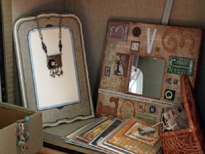 A lovely display corner in Wendy’s Southin’s new studio, fall 2012.