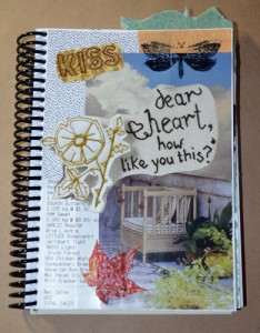Sharon Michaelson, 30-minute collage journal page, 5 x 7 inches, October 20, 2012