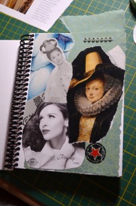 Sharon Michaelson, 20-minute collage journal page, 5 x 7 inches, October 20, 2012