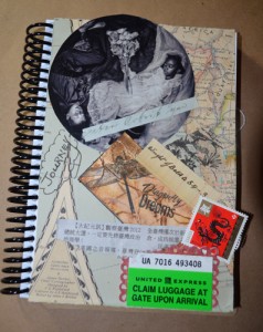 Toni Newman, 20-minute collage journal page, 5 x 7 inches, October 20, 2012