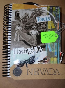 Toni Newman, First 30-minute collage journal page, 5 x 7 inches, October 20, 2012