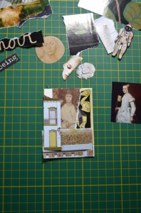 Step 2: Arrange different combinations of images on your Artist Trading Card