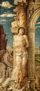Painting of Saint Sebastian by Early Renaissance artist Andrea Mantegna, c. 1455