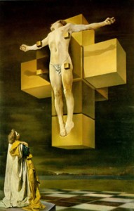 Salvador Dali's "Crucifixion" (Corpus Hypercubus), Oil on canvas, 1954
