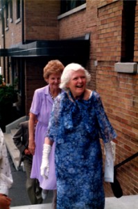 Aunts Anne (back) and Georgie Casey at our 1988 wedding...
