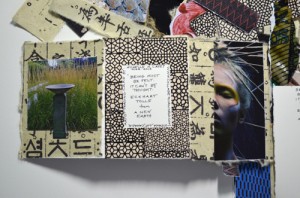 Michelle Casey, “Being” (Back Cover), ATC, Collage, 7.5 x 3.5 inches, March 2013