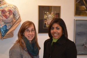 Alex Johnston (left) & Michelle Casey (right), Heartwood Gallery, "Inner Beauty" Opening, February 2013