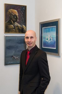 Cristian S. Aluas and his wonderful paintings, Heartwood Gallery, "Inner Beauty" Opening, February 2013