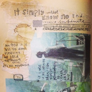 Thanks to Watching Angel, I discovered "Crash into Me" a cool journal page from The Art Journaler (See Link Below)