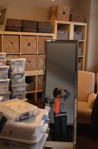 The studio/dining space is filled with miscellaneous boxes and furniture. This week I’m expecting my new studio work table to be delivered so I’ve got get my act together asap!