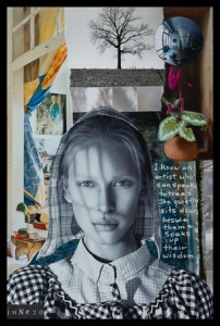 Michelle Casey, "The Tree Whisperer", Collage/Mixed Media, Journal Page, 8.5 x 6, 2011