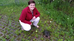 Wendy helps me rescue a turtle...
