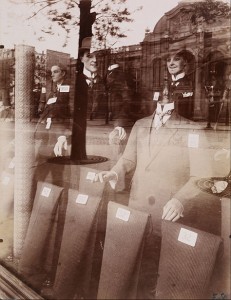 Eugène Atget, “Magasin, Avenue des Gobelins”, Aristotype, 8.81 x 6.81 inches, 1925