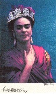 Tina Morris, Frida Kahlo-inspired collage mail art, 2014