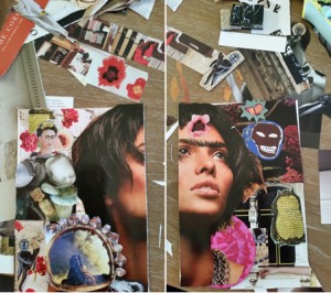 Michelle Casey, Frida Kahlo-inspired collage mail art, 2014
