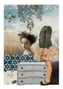 Michelle Casey, "Secret Garden", Collage/Mixed Media, 5 x 7 inches, February 2014