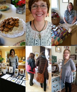 Top left to right: Sharon's famous butter tart squares; Wendy's sister Nancy; Sharon Michaelson; Michelle Casey; Visitors to the Studio and Wendy Southin, November 2014
